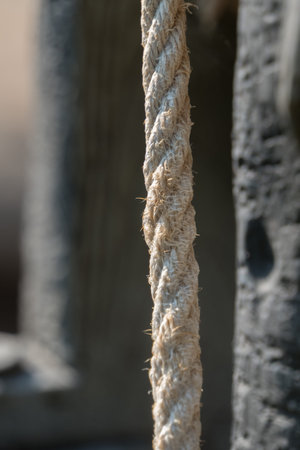 Close up of a rope, shallow depth of field