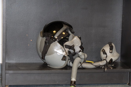 A pilot's helmet