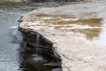 waterfall in the river, natural background, Campbellford