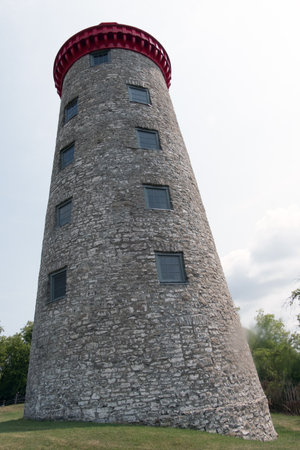 Stone lighthouse on the island of St. Augustine, Florida, USAの写真素材