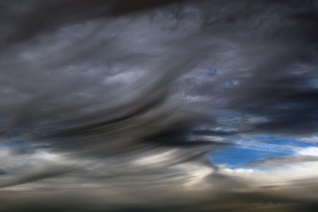 Clouds before a thunder-storm in the sky. Abstract background