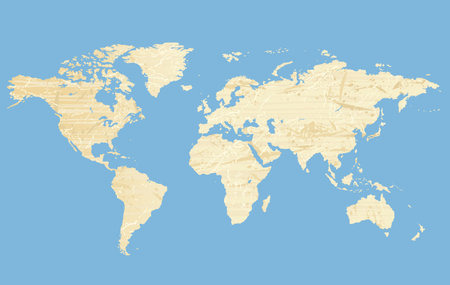 World blue map