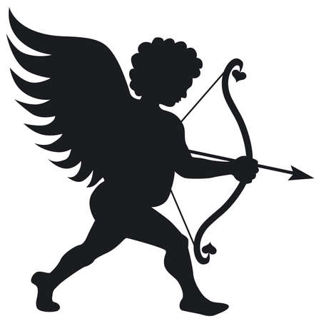 Cupid silhouetteのイラスト素材