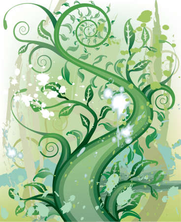 Floral greenのイラスト素材