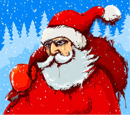 Santa's commingのイラスト素材