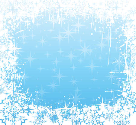 Winter Christmas frame blueのイラスト素材
