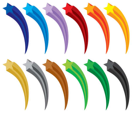 Stars set. illustration without gradients.のイラスト素材