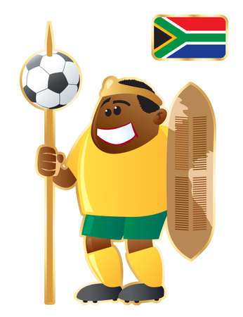 Football mascot South African Republicのイラスト素材