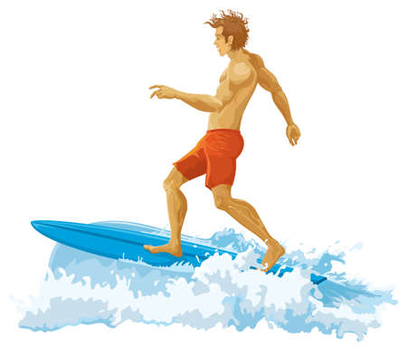 Surfer without gradientsのイラスト素材