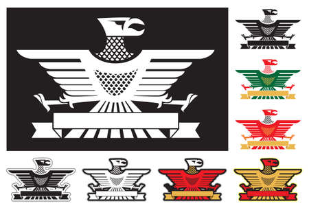 Eagle symbol with bannerのイラスト素材