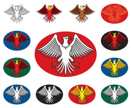 Eagle with spread wings. のイラスト素材