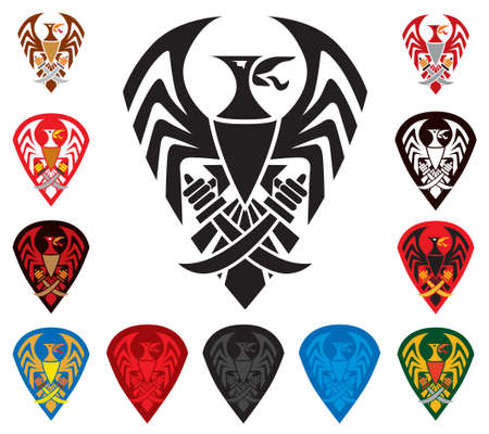 Cross swords Eagleのイラスト素材