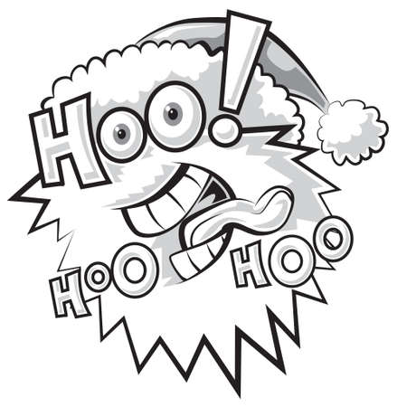 Hoo hoo hoo. Black and white, color me.のイラスト素材