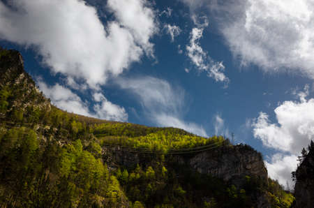 Landscape in the Alps with a sky with clouds.の写真素材