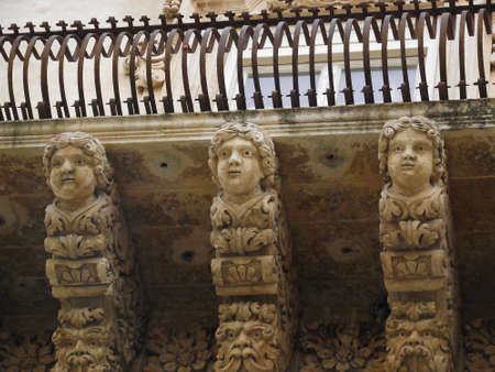 Noto, fantastic example of sicilian baroque in Sicily (Italy)の写真素材