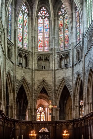 Gothic cathedral of Saint Andre in Bordeaux, New Aquitaine, Franceのeditorial素材