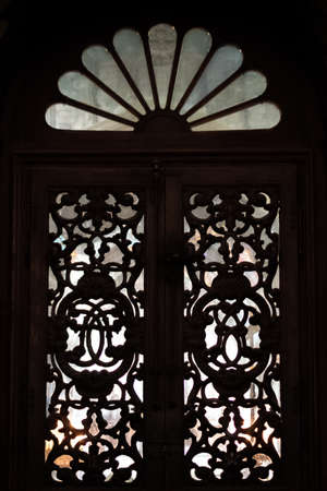 Gothic cathedral door of Saint Andre in Bordeaux, New Aquitaine, Franceのeditorial素材