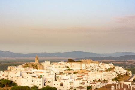 Vejer de la Frontera. Typical white village of Spain in the province of Cadiz in Andalusia, Spainの写真素材