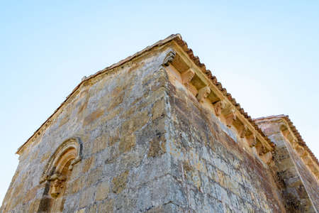 Romanesque church of Albacastro. Abandoned town in the province of Burgos, in Castilla y Leon, northern Spain.の写真素材