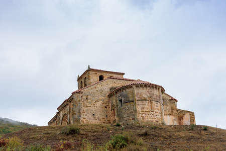 Church of San Clemente, Huidobro. Romanesque temple of the XII century. Burgos, Castilla y Leon, Spainの写真素材