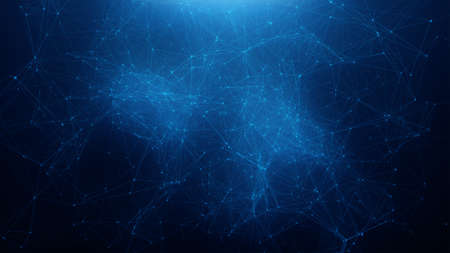 Abstract blue plexus backgroundの写真素材