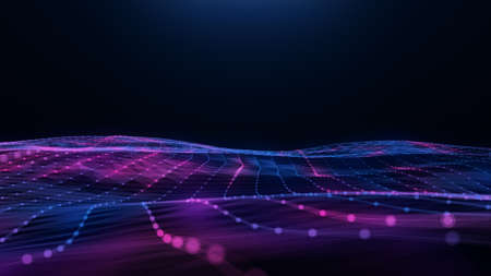 Abstract blue-pink plexus field watch full 4kの写真素材