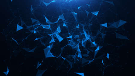 Abstract blue plexus backgroundの写真素材