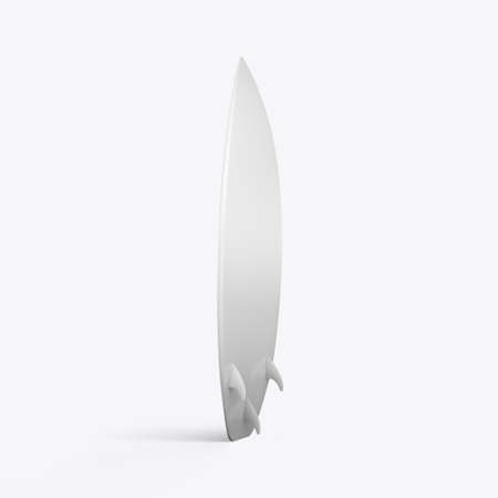 3D render of a surfboard on a white backgroundの写真素材