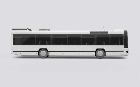 3D render of a bus on a white backgroundの写真素材