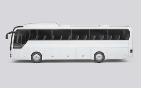 3D render of a bus on a white backgroundの写真素材