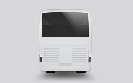 3D render of a bus on a white backgroundの写真素材