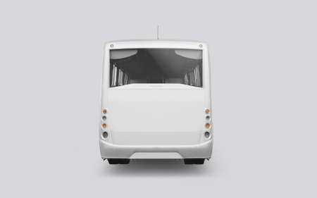 3D render of a bus on a white backgroundの写真素材