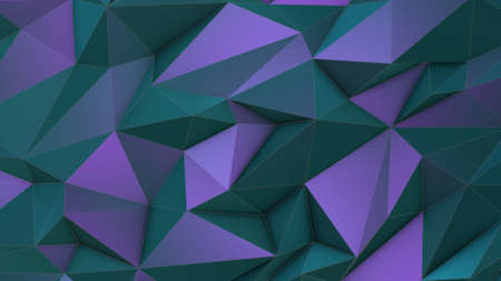 Turquoise-violet beauty low poly triangle backgroundの写真素材