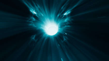 3d render Blue Wormhole time vortex spaceの写真素材