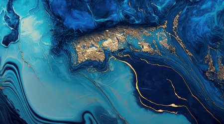 Backround of gold blue marble texture for designの写真素材