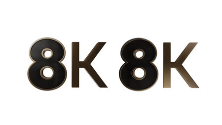 3 render Gold 8k logo with shiny reflection with alpha channelの写真素材
