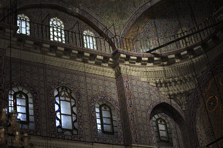 New Mosque (Yeni Cami) in Eminonu district of Istanbul, Turkey. September 2014.のeditorial素材