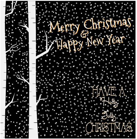 Merry Christman and Happy New Year, letteringの写真素材