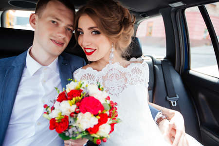 Happy couple. Wedding photo. The couple is in love.の写真素材