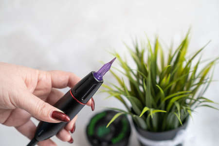permanent makeup machine for eyebrows and lipsの写真素材