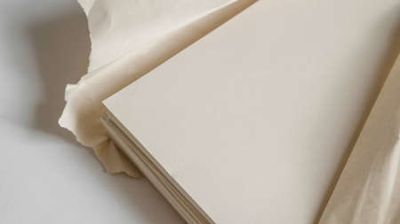 unbleached printer paper ,paper without white pigmentの写真素材