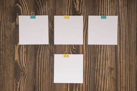 small square sheets for notes on a wooden background , September 1 conceptの写真素材