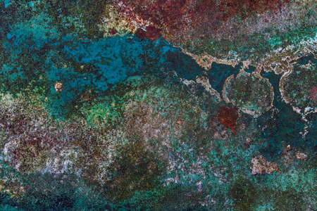Grunge colorful rust on metal surface - high quality texture / backgroundの写真素材