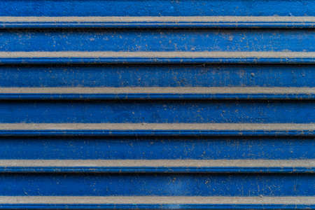 Grunge blue dusty metal horizontal lines - high quality texture / backgroundの写真素材