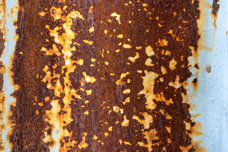 Corroded metal surface with rust patterns - high quality texture / background