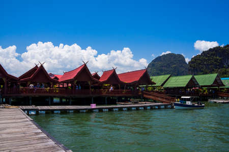 Ko Panyi, Thailand, March 2013, Village on the sea, Phang Nga Bayのeditorial素材