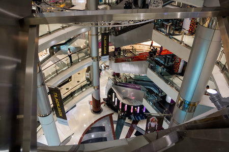Bangkok, Thailand, March 2013 Modern interior of Siam Shopping Mall. Siam is one of the most popular...