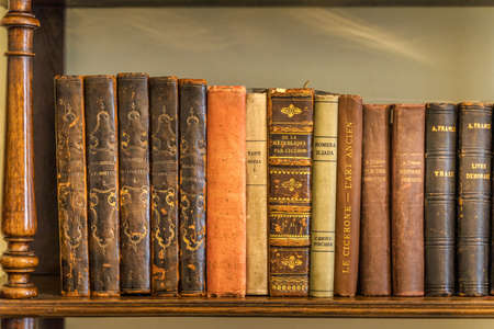 Oblegorek Poland Mar 2019 Henryk Sienkiewicz book collection in national museum. He was Polish journalist novelist and Nobel Prize laureateのeditorial素材