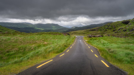 A winding road meanders through colorful fields and gentle hills, inviting nature lovers to explore...
