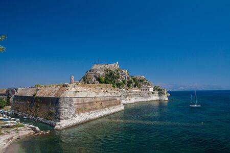 Old fortress on Corfu Islandの写真素材